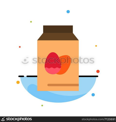 Egg, Bottle, Easter, Holiday Abstract Flat Color Icon Template