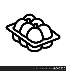 egg box hen line icon vector. egg box hen sign. isolated contour symbol black illustration. egg box hen line icon vector illustration