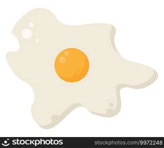 Egg breakfast, illustration, vector on white background