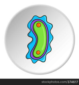 Egg cell icon. Cartoon illustration of egg cell vector icon for web. Egg cell icon, cartoon style