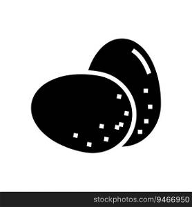 egg chicken hen glyph icon vector. egg chicken hen sign. isolated symbol illustration. egg chicken hen glyph icon vector illustration