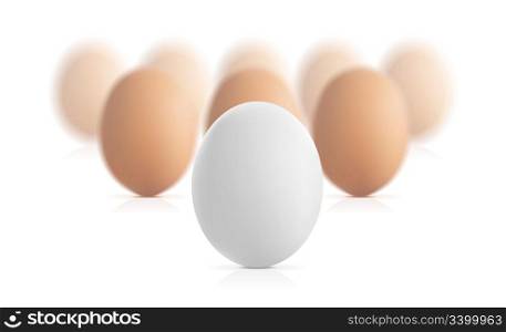 Egg concept vector illustration isolated on white background