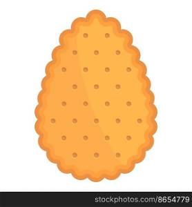 Egg cracker icon cartoon vector. Cookie food. Biscuit snack. Egg cracker icon cartoon vector. Cookie food