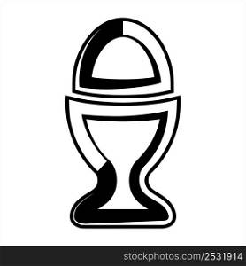 Egg Cup Icon, Egg Holder, Egg Server, Egg Stand Vector Art Illustration