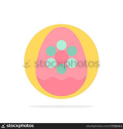 Egg, Decoration, Easter, Flower, Plant Abstract Circle Background Flat color Icon