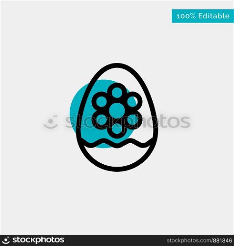 Egg, Decoration, Easter, Flower, Plant turquoise highlight circle point Vector icon