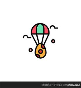 Egg, Ear, Balloon, Easter Business Logo Template. Flat Color