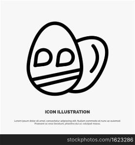 Egg, Easter, Holiday Line Icon Vector
