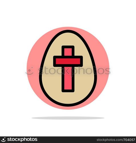 Egg, Easter, Holiday, Sign Abstract Circle Background Flat color Icon