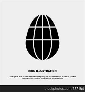 Egg, Easter, Holiday, solid Glyph Icon vector