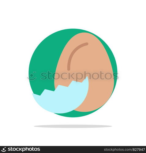 Egg, Easter, Holiday, Spring Abstract Circle Background Flat color Icon