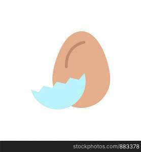 Egg, Easter, Holiday, Spring Flat Color Icon. Vector icon banner Template