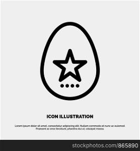 Egg, Easter, Holiday, Spring Line Icon Vector