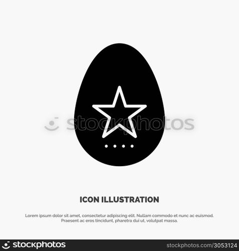 Egg, Easter, Holiday, Spring solid Glyph Icon vector