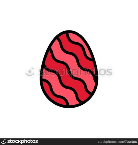 Egg, Easter, Nature, Spring Flat Color Icon. Vector icon banner Template