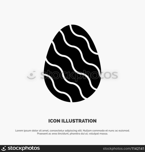 Egg, Easter, Nature, Spring solid Glyph Icon vector
