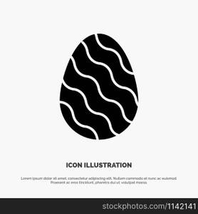 Egg, Easter, Nature, Spring solid Glyph Icon vector