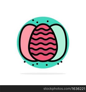 Egg, Easter, Rabbit, Nature Abstract Circle Background Flat color Icon