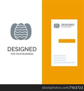 Egg, Easter, Rabbit, Nature Grey Logo Design and Business Card Template