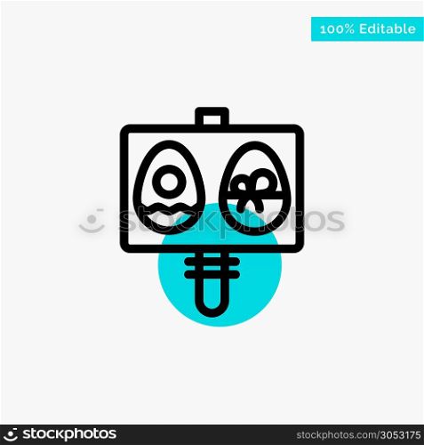 Egg, Eggs, Easter, Holiday turquoise highlight circle point Vector icon