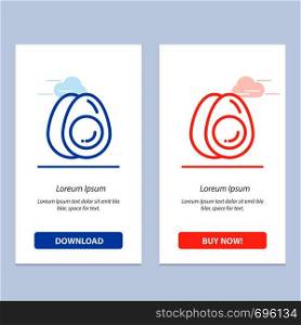 Egg, Eggs, Holiday, Easter Blue and Red Download and Buy Now web Widget Card Template