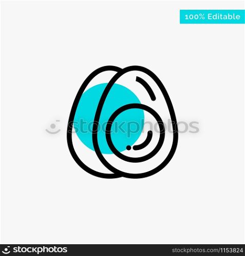 Egg, Eggs, Holiday, Easter turquoise highlight circle point Vector icon