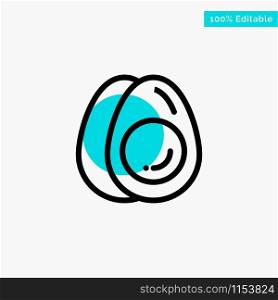 Egg, Eggs, Holiday, Easter turquoise highlight circle point Vector icon