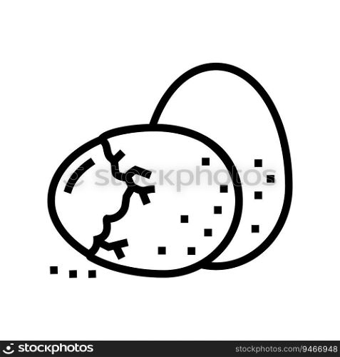 egg farm hen line icon vector. egg farm hen sign. isolated contour symbol black illustration. egg farm hen line icon vector illustration