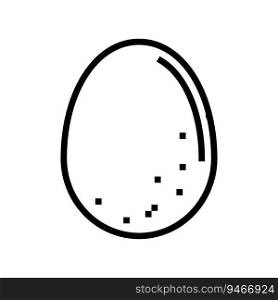 egg food hen line icon vector. egg food hen sign. isolated contour symbol black illustration. egg food hen line icon vector illustration