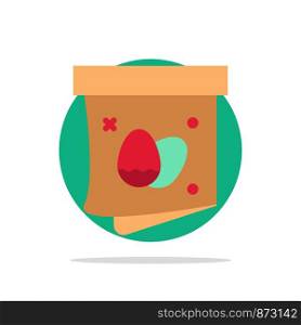 Egg, Gift, Easter, Holiday Abstract Circle Background Flat color Icon