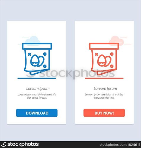 Egg, Gift, Easter, Holiday  Blue and Red Download and Buy Now web Widget Card Template