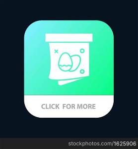 Egg, Gift, Easter, Holiday Mobile App Button. Android and IOS Glyph Version