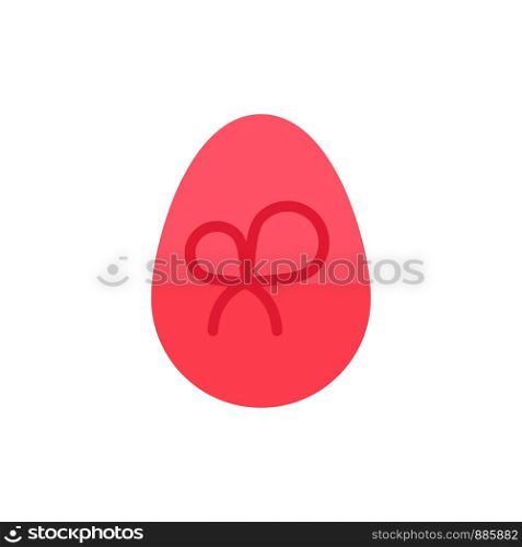 Egg, Gift, Easter, Nature Flat Color Icon. Vector icon banner Template