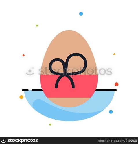 Egg, Gift, Spring, Eat Abstract Flat Color Icon Template