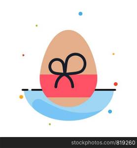 Egg, Gift, Spring, Eat Abstract Flat Color Icon Template