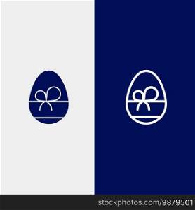 Egg, Gift, Spring, Eat Line and Glyph Solid icon Blue banner Line and Glyph Solid icon Blue banner