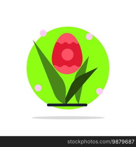 Egg, Grass, Holiday, Easter Abstract Circle Background Flat color Icon