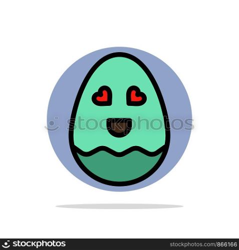 Egg, Happy, Easter Abstract Circle Background Flat color Icon