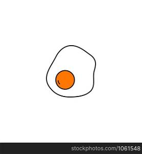 Egg icon background. Vector food concept illustration. Fried egg icon on white background