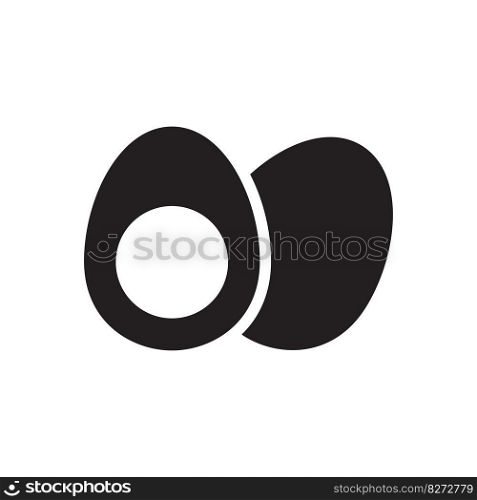 Egg icon in flat color style. Egg with isolated on white background