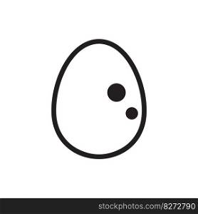 egg icon in flat color style. Egg with shadow isolated on white background
