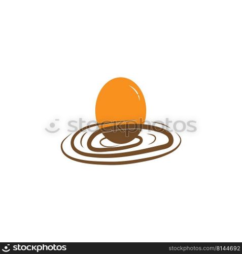 Egg illustration logo vector flat design