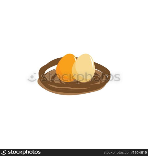 Egg illustration vector flat design template