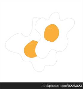 egg in a flat cartoon style illustration