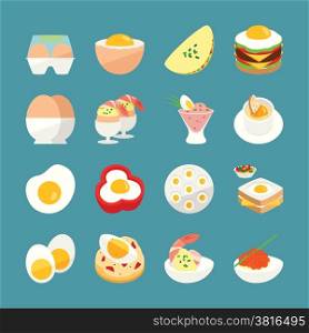 Egg menu, food icons