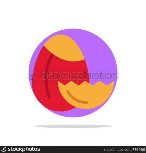 Egg, Nature, Easter Abstract Circle Background Flat color Icon