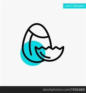Egg, Nature, Easter turquoise highlight circle point Vector icon