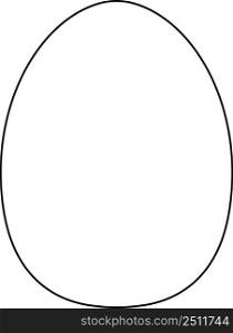egg  outline shapes template for design