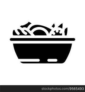 egg salad glyph icon vector. egg salad sign. isolated symbol illustration. egg salad glyph icon vector illustration