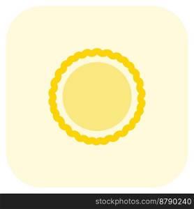 Egg tart light vector icon